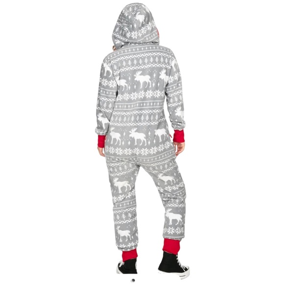 Tipsy Elves Women’s Grey Moose Jumpsuit size Small - Picture 15 of 16